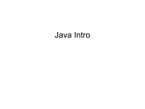 Java Intro