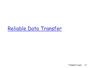 Reliable Data Transfer Transport Layer 3-1