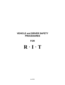 RIT Vehicle Driver Safety Procedures