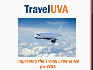 Improving the Travel Experience for YOU! 6/28/2016 1