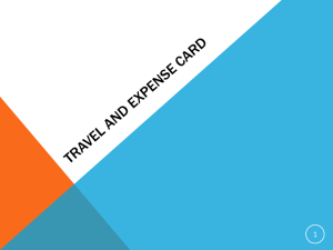 Travel and Expense Card Program