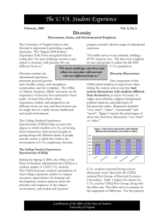 UVA Student Experience Bulletin (2/05) Diversity