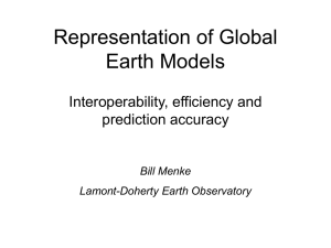 Representation of Global Earth Models (LLNL Seismic Symposium)