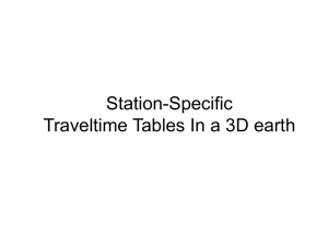 Station-Specific Traveltime Tables In a 3D earth