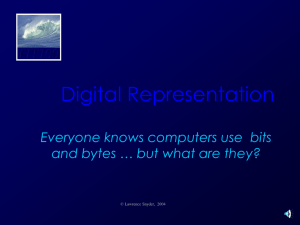 Digital Representation FIT100 Everyone knows computers use  bits