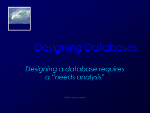 Chapter 15 Database Design
