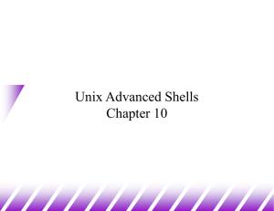 Unix Advanced Shells Chapter 10