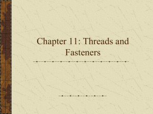 Chapter 11: Threads and Fasteners