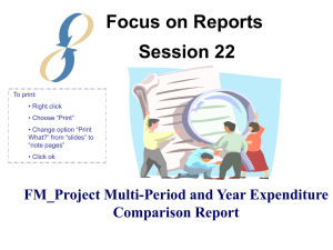 Focus on Reports Session 22