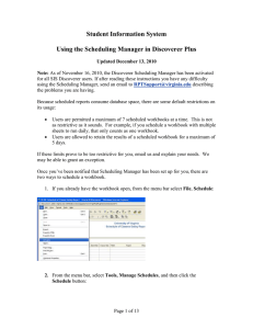 Using the Scheduling Manager in Discoverer Plus