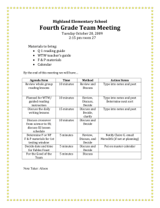 Sample Team Meeting Agenda