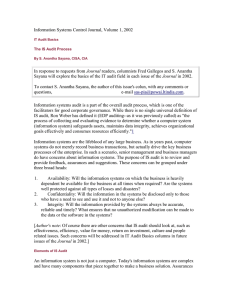 Information Systems Control Journal, Volume 1, 2002 Journal