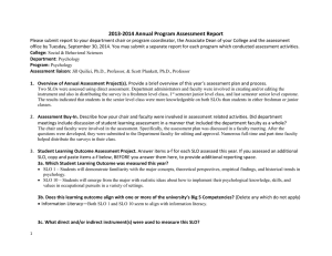 PSY 2013 2014 assessment report