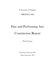 Fine and Performing Arts Commission Report Fall 2000