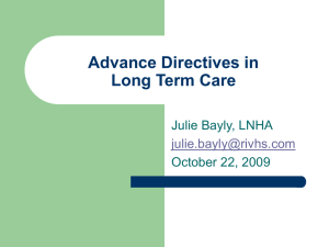 Julie Bailey-Advance Directives in Long Term Care