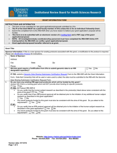 Grant Information Form