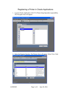 Registering an Integrated System Printer