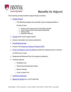 Benefits for Adjunct