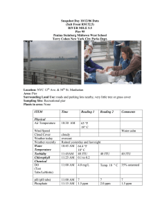Snapshot Day 10/12/06 Data (Salt Front RM 52.5) RIVER MILE 5.5 Pier 95