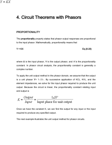 4. Circuit Theorems with Phasors PROPORTIONALITY