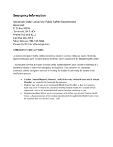 Emergency Information Savannah State University Public Safety Department