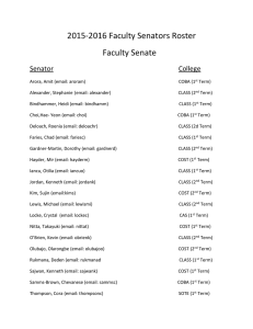 Full Faculty Senate Roster