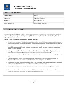 Exempt Employee Evaluation Form