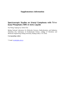Supplementary information butyl Phosphate (TBP) in Ionic Liquids