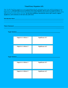 Visual Essay Organizer