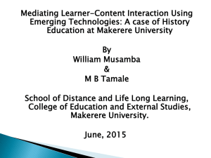 Mediating Learner-Content Interaction Using Emerging Technologies: A case of History