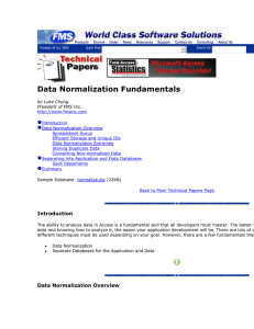 Data Normalization Fundamentals