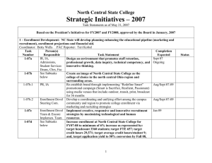 Strategic Initiatives with Task Statements