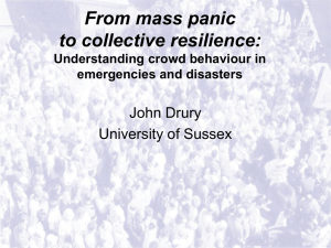 From mass panic to collective resilience: Understanding crowd behaviour in emergencies and disasters.