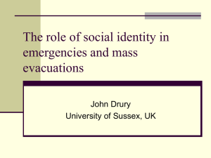 The role of social identity in emergencies and mass evacuations.