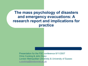 The mass psychology of disasters and emergency evacuations: A research report and implications for practice