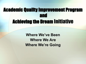 AQIP and Achieving the Dream April 2006
