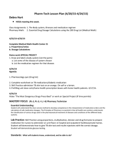 Pharm Tech Lesson Plan 4-24-15