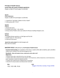 Principle of Health Science lesson plan 4-20-15-4-24-15