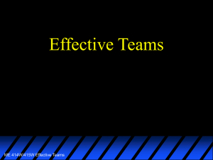 Effective teams