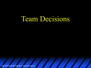 Team decisions