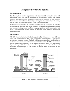 Magnetic Levitation Experiment worksheet (.doc version)