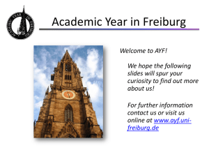 Academic Year in Freiburg