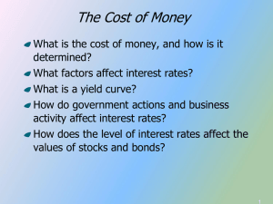 The Cost of Money