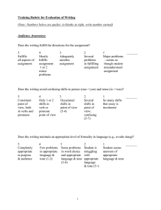 WAC Training Rubric