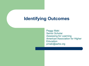 Identifying Outcomes