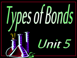 Unit 6--Notes: Types of Bonds--Metallic, Covalent and Ionic