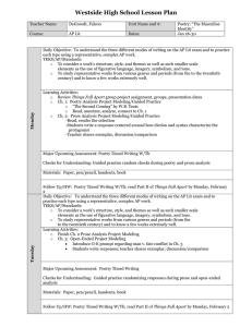 Westside High School Lesson Plan