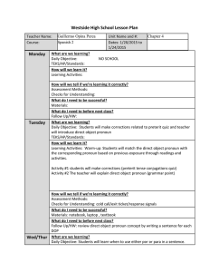 lesson pan spanish 2 january 20