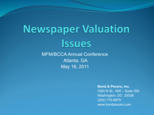 Newspaper Valuation Issues