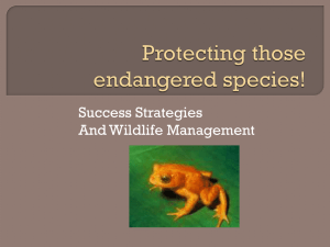 Notes: Wildlife Management